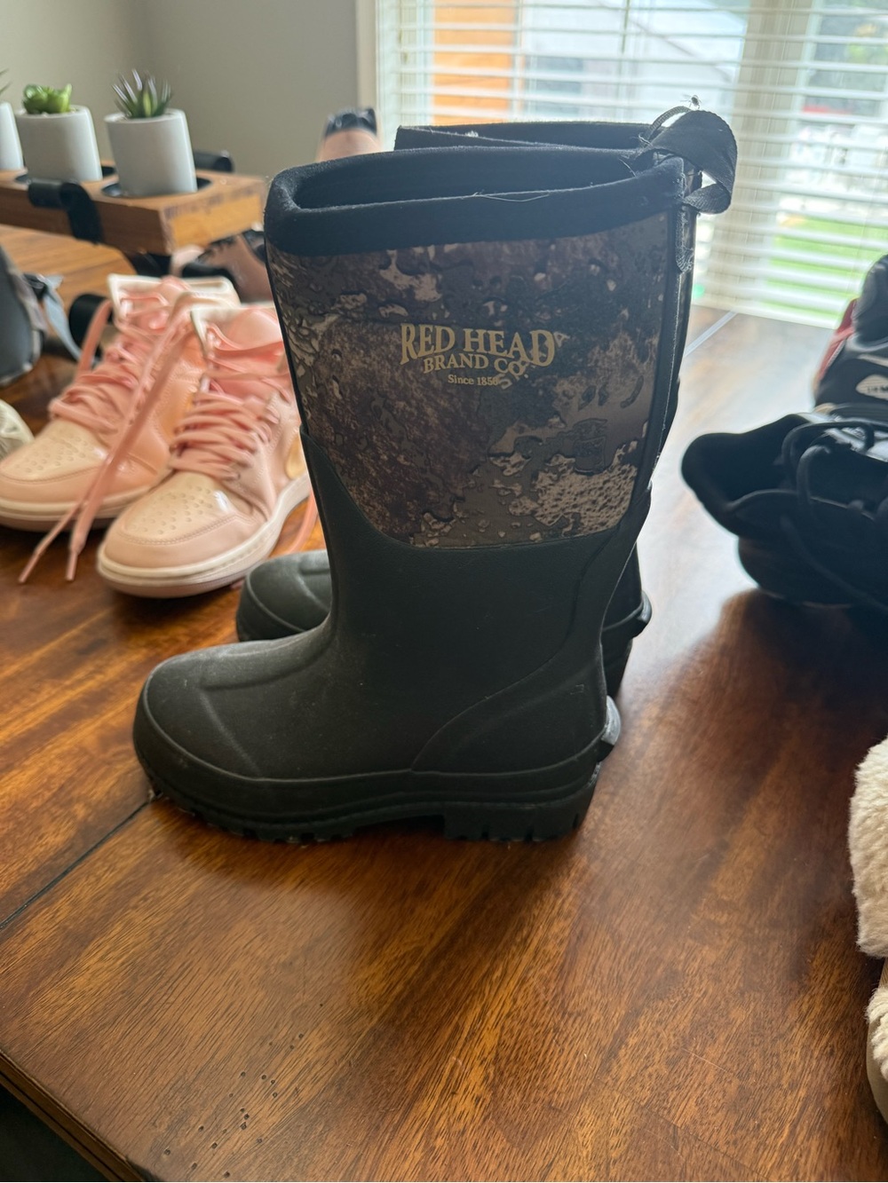 RedHead Kids Black Waterproof Rain Boots